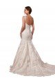 Affordable Open Back Mermaid Tulle Wedding Dress with Lace Bodice UK