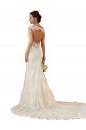 Affordable Modern Chapel Train Sweetheart Mermaid Lace Wedding Dress with Keyhole Back UK