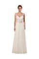 Affordable Sweetheart A-Line Chiffon Wedding Dress with Beaded Shoulder Straps UK