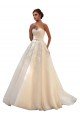 Affordable Sweetheart Ball Gown Tulle Wedding Dress with Lace Bodice UK