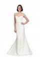 Affordable Trumpet Satin Wedding Dress with Sweetheart Lace Bodice UK