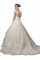 Affordable Strapless Ball Gown Tulle Wedding Dress with Lace Appliques UK