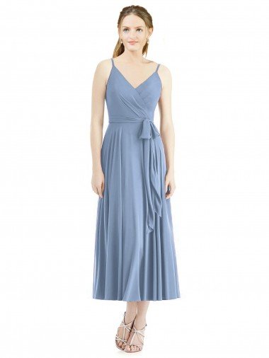 Affordable Short Tea Length Chiffon Bridesmaid Dress UK