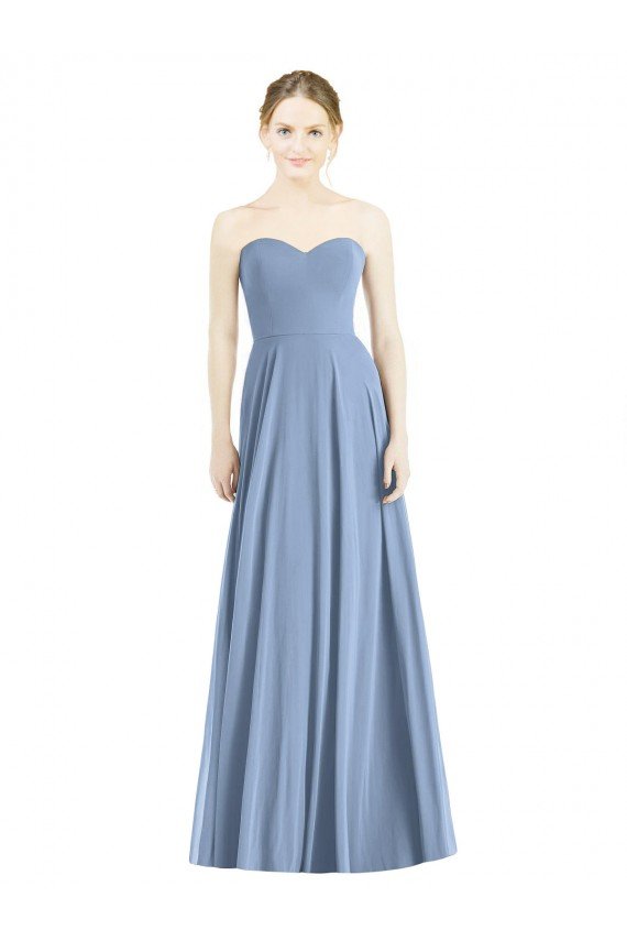 Affordable Strapless Sweetheart Chiffon Bridesmaid Dress UK