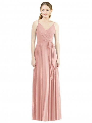 Affordable Romantic Full length Long Chiffon Bridesmaid Dress UK