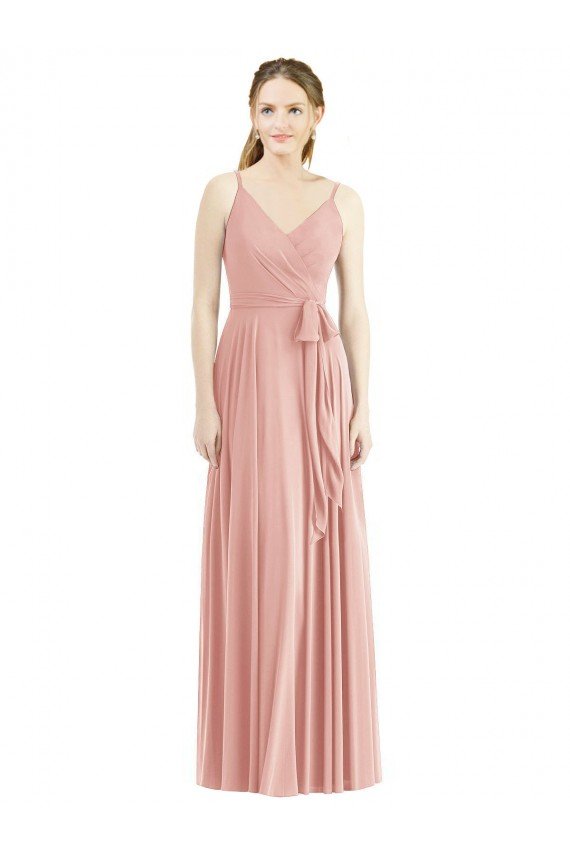 Affordable Romantic Full length Long Chiffon Bridesmaid Dress UK