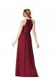 Affordable Halter Neck Chiffon Bridesmaid Dress with Shirred Bodice UK