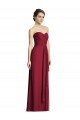 Affordable Long Strapless Chiffon Bridesmaid Dress with Side Slit UK