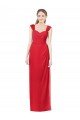 Affordable Long Chiffon Bridesmaid Gown with Neckline Straps UK