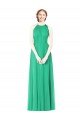 Affordable Halter Neckline Long Chiffon Bridesmaid Dress with Side Bow UK