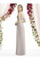 Affordable Full Length Lux Chiffon Dress with Draped Bodice And Shirred Straps UK