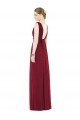 Affordable Low Square Back Sleeveless Shirred Skirt Bridesmaid Dress UK