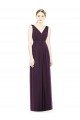 Affordable V-Neckline Sleevelss Full Length Chiffon Bridesmaid Dress UK