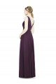 Affordable V-Neckline Sleevelss Full Length Chiffon Bridesmaid Dress UK