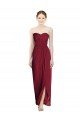 Affordable Strapless Sweetheart Long Chiffon Bridesmaid Dress UK