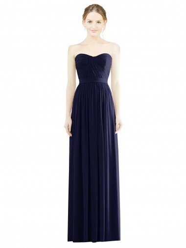 Affordable Low Back Draped Strapless Chiffon Formal Bridesmaid Dress  UK