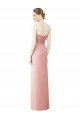 Affordable Strapless Sweetheart Long Chiffon Wrap Bridesmaid Dress UK