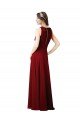 Affordable Luxe Chiffon Bridesmaid Dress with Open Slit In the Back UK