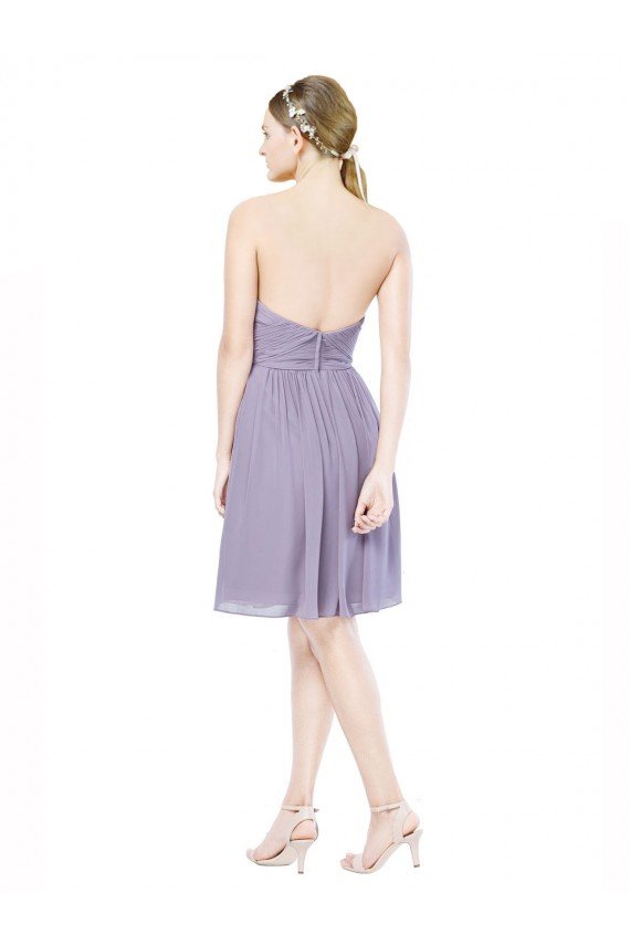 Affordable Short Sweetheart Knee Length Chiffon Cocktail Bridesmaid Dress with Open Back UK