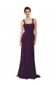 Affordable Full Length Chiffon Bridesmaid Dress with Spaghetti Straps UK