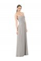 Affordable Twisted Strapless Sweetheart Neckline Long Chiffon Bridesmaid Dress UK