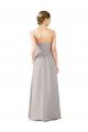 Affordable Twisted Strapless Sweetheart Neckline Long Chiffon Bridesmaid Dress UK