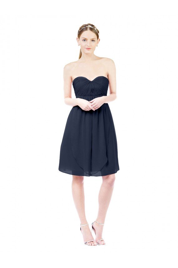 Affordable Sweetheart Cocktail Knee Length Chiffon Cocktail Bridesmaid Dress Open Back UK