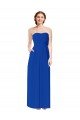 Affordable Strapless Sweetheart Keyhole Back Long Chiffon Bridesmaid Dress UK