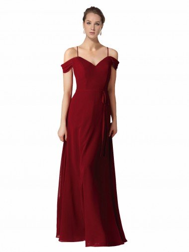 Affordable Chiffon with Beaded Embroidery Bridesmaid Dress UK