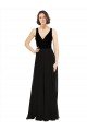 Affordable Stretch Velvet and Chiffon Bridesmaids Dress with V-Neckline UK