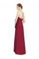 Affordable Draped V-Neck High Low Chiffon Bridesmaid Dress UK