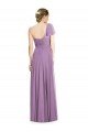 Affordable Flutter Sleeves One Shoulder Long Chiffon Bridesmaid Dress UK