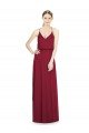 Affordable Full Length V-Neck A-Line Chiffon Boho Bridesmaid Dress UK