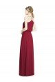 Affordable Full Length V-Neck A-Line Chiffon Boho Bridesmaid Dress UK