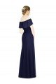 Affordable Off the Shoulder Full-Length Trumpet Chiffon Bridesmaid Dress UK