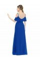 Affordable High Low Boho Bridesmaid Dress with Cold Shoulder Sleeves UK