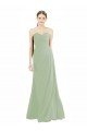 Affordable Sweetheart Neckline Draped Floor Length Chiffon Bridesmaid Dress UK