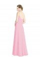 Affordable Spaghetti Straps A-Line Chiffon Bridesmaid Dress Low Back UK