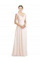 Affordable Sweetheart A-Line Chiffon Bridesmaid Dress with Ruched Lace Bodice UK