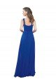 Affordable Square Neck A-Line Long Floor Length Chiffon Bridesmaid Dress UK