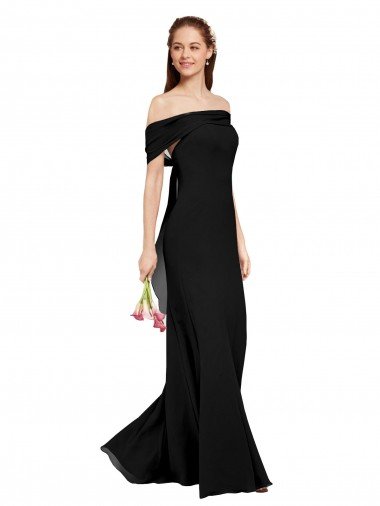 Affordable Fit and Flare Long Chiffon Bridesmaid Dress / Prom Dress with Sash and Open Back UK