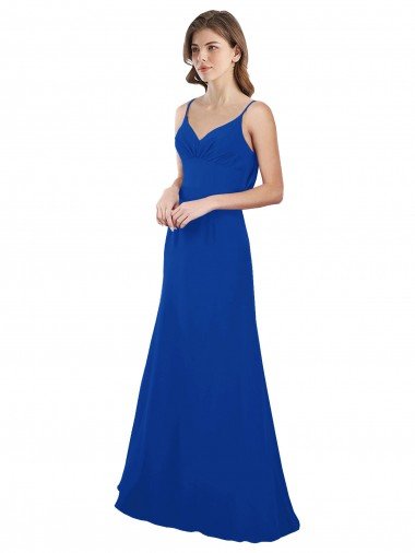 Affordable Softly Flared Chiffon Bridesmaid Dress with Sweetheart Neckline UK