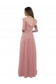 Affordable Chiffon A-Line Bridesmaid Dress with V-Neck Wrap Bodice UK