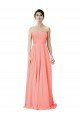 Affordable Strapless Chiffon Bridesmaid Dress with Ruched Sweetheart Neckline UK