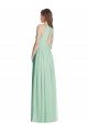 Affordable Cutout Open Back Shirred Halter Maxi Bridesmaid Dress UK