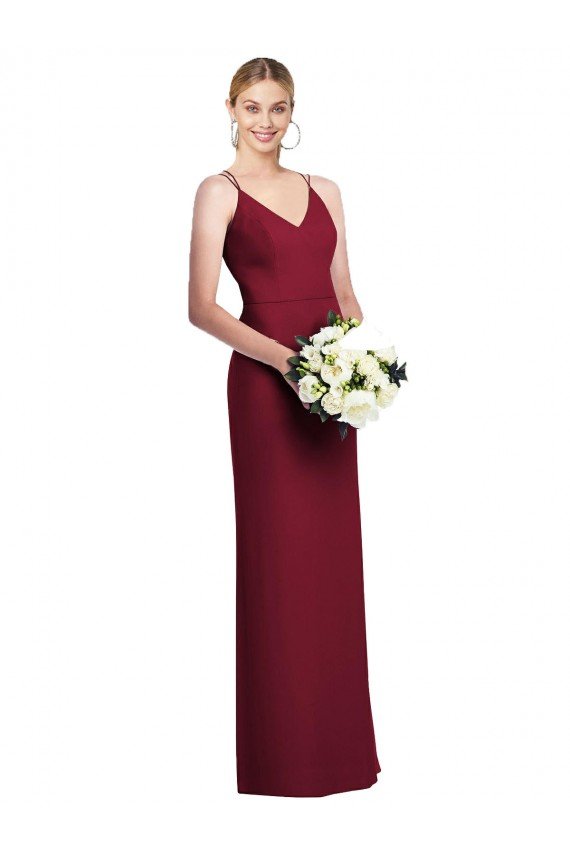 Affordable Full Length Draped Blouson Back Chiffon Maxi Bridesmaid Dress UK