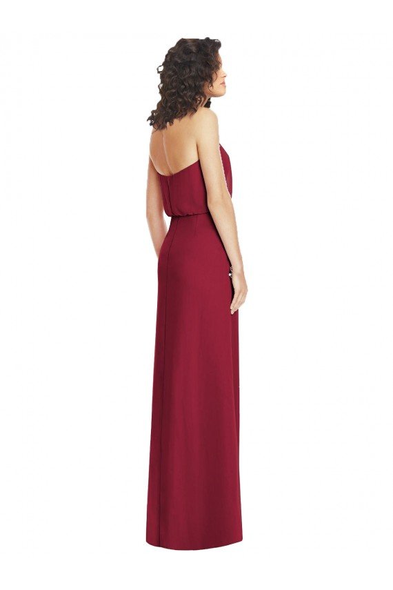 Affordable Full Length Lux Chiffon Blouson Bodice Bridesmaid Dress UK