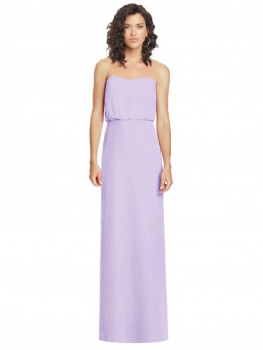 Affordable Full Length Lux Chiffon Blouson Bodice Bridesmaid Dress UK