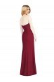 Affordable Strapless Chiffon Trumpet Bridesmaid Dress with Front Slit UK