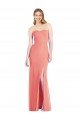 Affordable Strapless Chiffon Trumpet Bridesmaid Dress with Front Slit UK